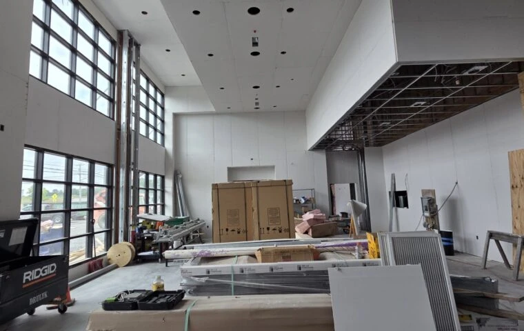 Hilltop Drywall Underway!